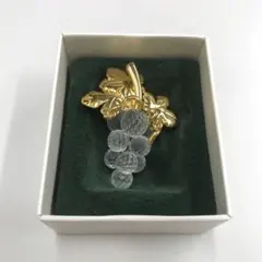 SWAROVSKI スワロフスキー　グレープブローチ　葡萄ブローチ
