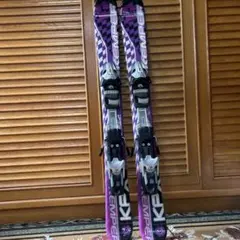 Kemper ショートスキー板 PROモデル 紫と白のチェック柄 ブーツセット