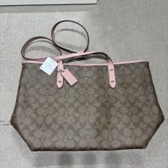 Coach トートバッグ ブラウン/ピンクタグ付き新品未使用