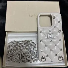 DarichキルティングビジューDDチャームiPhoneケースケース14Pro