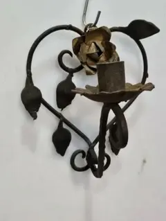 フランス アイアン製 アンティーク ヴィンテージ 壁掛けキャンドルホルダー