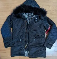 Alpha Industries ブラックミリタリージャケット S