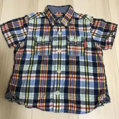 ミキハウス 半袖チェックシャツ 半袖シャツ