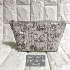 ハンドメイド ヌビ風キルト トワルドジュイ風 ポーチのサムネイル