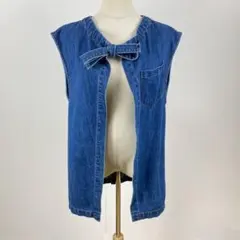 SELECT MOCA セレクトモカ ドロストネックデニムベスト レイヤード M