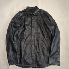 ジョゼフオム ラムレザー ジャケット シャツ 46サイズ ブラック 羊革