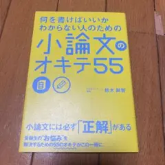 何を書けばいいかわからない人のための小論文のオキテ55