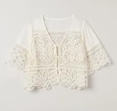 jeanasis エンブロイダリーレースブラウス