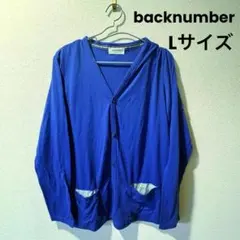 BACK NUMBER Vネックカーディガン Lサイズ ブルー 長袖　メンズのサムネイル