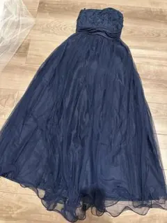 1/3値下げネイビー フラワーパーティドレス②