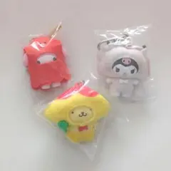 サンリオキャラクターズ シークレットちびっともキーホルダー おかず　3種類セット