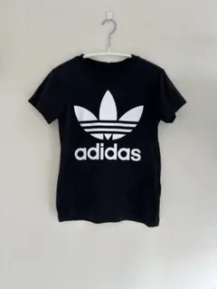 adidas アディダス オリジナルス トレフォイルロゴ Tシャツ 黒 キッズのサムネイル