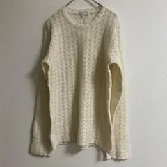 新品タグ付き22 OCTOBRE 【M】アイボリー レース編みニット