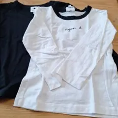 agnes b.ホワイト/ブラック Tシャツセット