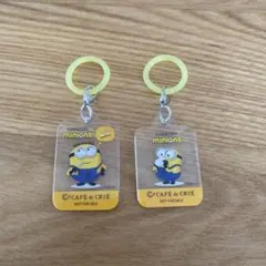 【格安】カフェドクリエ　ミニオン　オリジナルアクリルチャーム2点セット