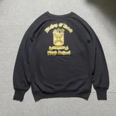 70s 80s USA製 ヴィンテージ ブラック カレッジ プリント スウェット