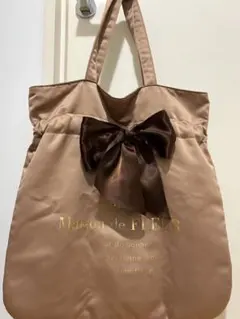 Maison de FLEUR ダブルリボントートバッグ ブラウンのサムネイル