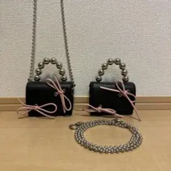 リボン コンパクト ショルダー ポーチ　2個