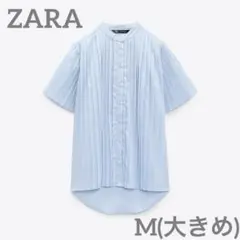 ZARA プリーツシャツ M(大きめ)