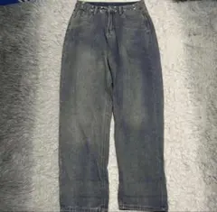 バギージーンズ デニムパンツ ウエスト調整付き