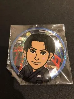 山下健二郎 75mm 缶バッジ 甚平