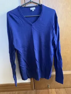 UNIQLO ネイビー ブルーVネックセーター M