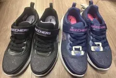 SKECHERS スニーカー ブラック ネイビー 2色セット 22.5cm