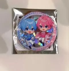 すとぷり ころんくん×さとみくん ホログラム 缶バッジ デフォ