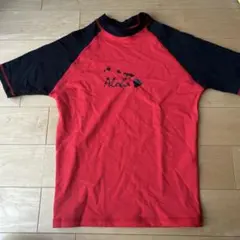 子供用ラッシュガード赤黒12歳