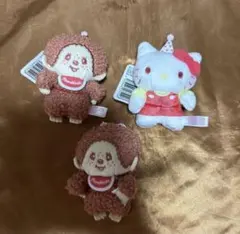 モンチッチ×ハローキティ アニバーサリーパーティー マスコット 3セット
