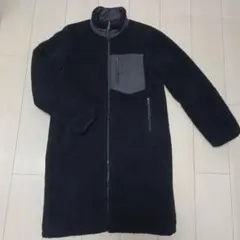 TAION リバーシブル ボア ダウン ロングコート ブラックＬ