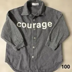 branshes 長袖シャツ 千鳥格子 100cm