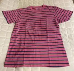 ストライプ 半袖Tシャツ ピンク/青のサムネイル