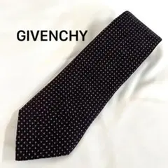 ジバンシィ ネクタイ ロゴ ドット 小紋柄 シルク イタリア製 POブラック