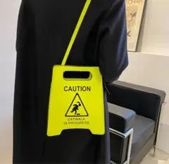 CAUTION ショルダーバッグ ミニハンドバック トート 2way イエロー