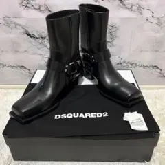 極美品　DSQUARED2 ブーツ　ブラック　サイズ42 レザー サイドジップ