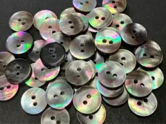 ＊黒蝶貝ボタン #皿型 13mm 30個セット＊