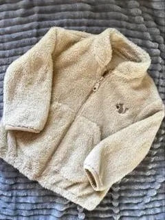 ☆リス刺繍☆ UNIQLOベビー フリース ベージュ ジャケット80サイズ