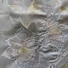 【新品】ハンカチ２枚セット 花柄刺繍mila schon シルク混