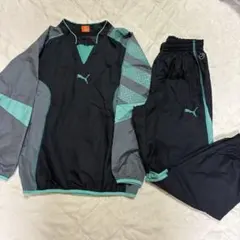 (^^) 様専用　PUMA ピステ上下セット 黒/ターコイズ　140センチ