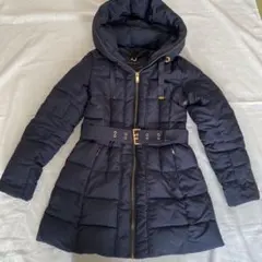 ZARA BASIC ネイビー ダウンジャケット フード付き