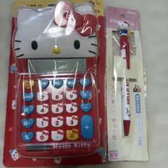 Hello Kitty 電卓とボールペン セット