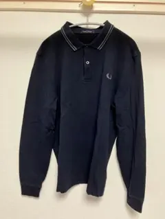 FRED PERRY M3636 長袖ポロシャツ Lサイズ ネイビー
