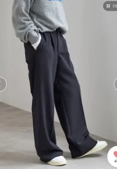 Spick & Span ダブルクロスツータックパンツ ¥14,300 ブラック