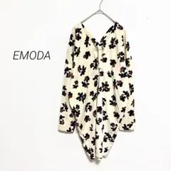 EMODA エモダ 花柄Vネックチュニック ロングシャツ アイボリー Fのサムネイル