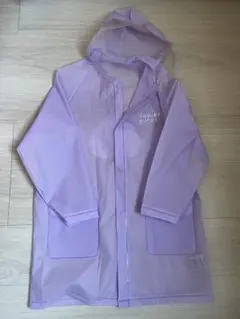 キッズ すみっコぐらし フード付きレインコート パープル 120cm カッパ