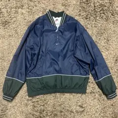 90s NIKE ナイキ 銀タグ 刺繍ロゴ 配色切替 ナイロンプルオーバー