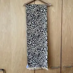 GAP レオパードストール フリンジ付き