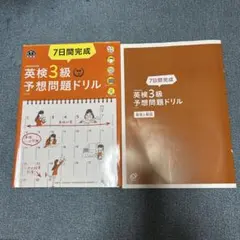 7日間完成英検3級予想問題ドリル : 文部科学省後援