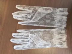 ホワイトレースウェディンググローブ